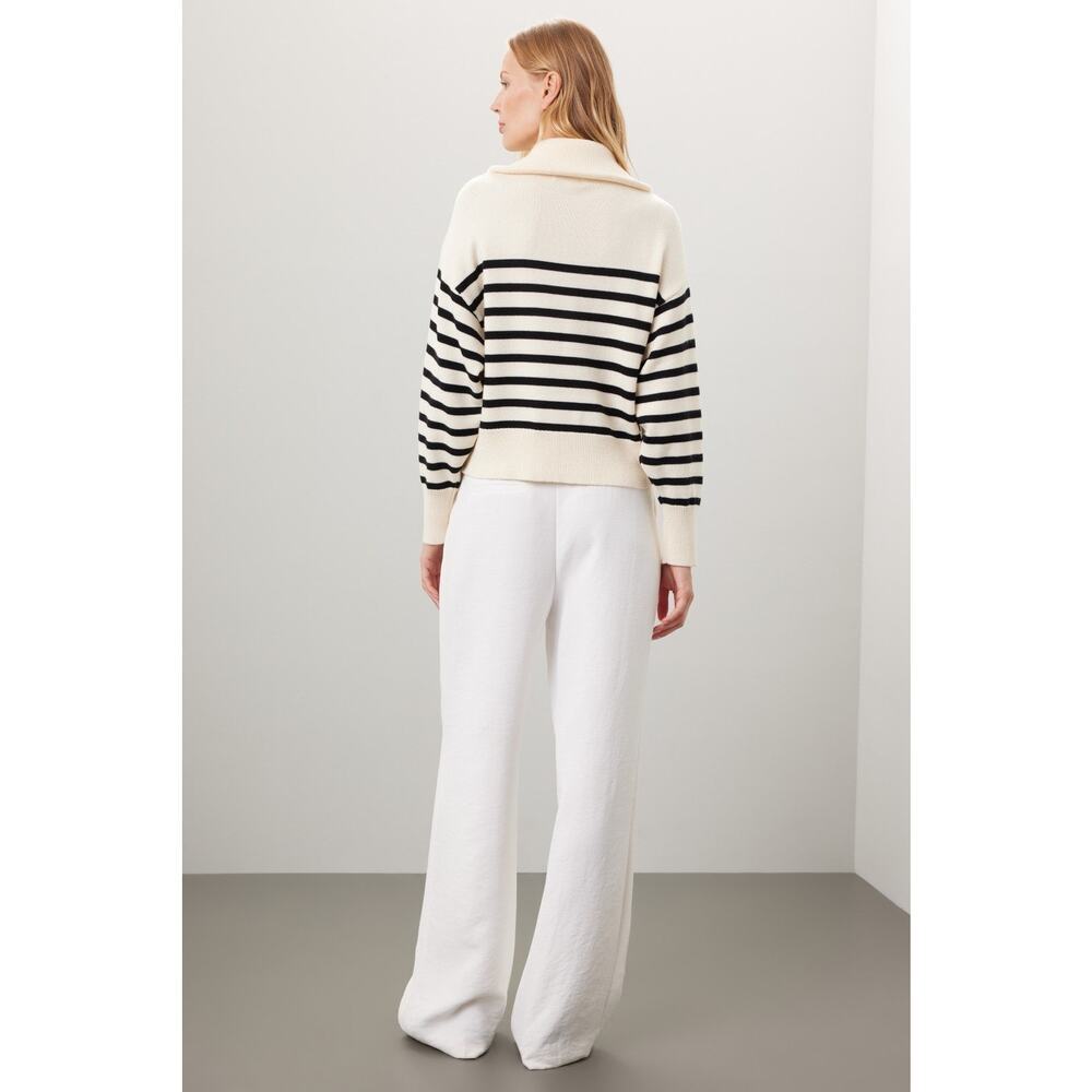 MARISSA WEBB x RTR Off-White Knit Long Sleeve Mock Neck Quarter Zip Sweater M - Picture 2 of 11